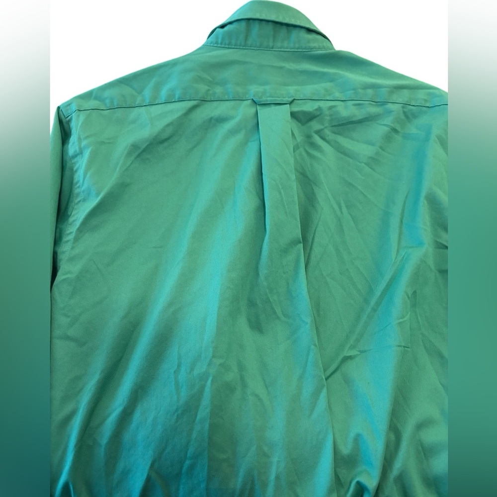 Men’s IZOD Green Long Sleeve Regular Fit Button Down Casual Shirt-16. 34/35 - Picture 5 of 6